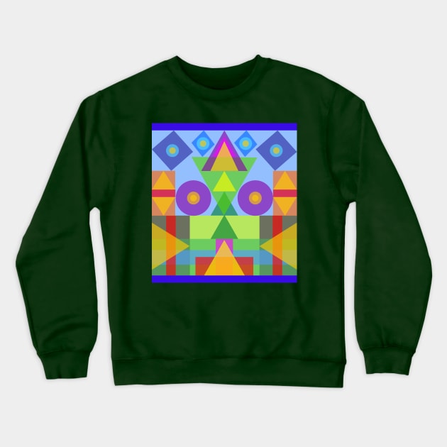 Afric colors in geometric symbols Crewneck Sweatshirt by Dauri_Diogo